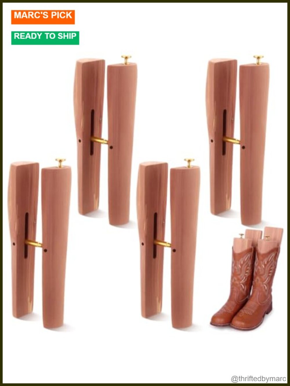 Cedar Boot Shaft Shaper 14 Inch Adjustable Insert Boot Tree Support